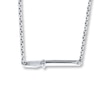 Thumbnail Image 2 of "Key to My Heart" Diamond Key Necklace Sterling Silver