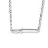 Thumbnail Image 3 of &quot;Key to My Heart&quot; Diamond Key Necklace Sterling Silver