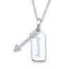 Thumbnail Image 0 of "Journey" Diamond Arrow Necklace 1/20 ct tw Sterling Silver