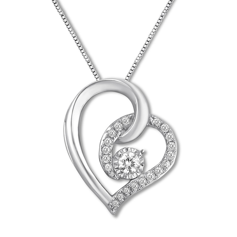 Radiant Reflections Diamond Necklace 1/5 ct tw Sterling Silver 18"
