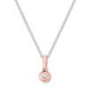Diamond Necklace 1/6 ct tw Round-cut 10K Two-Tone Gold 18"