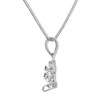 Diamond Tiara Necklace 1/15 ct tw Round Sterling Silver