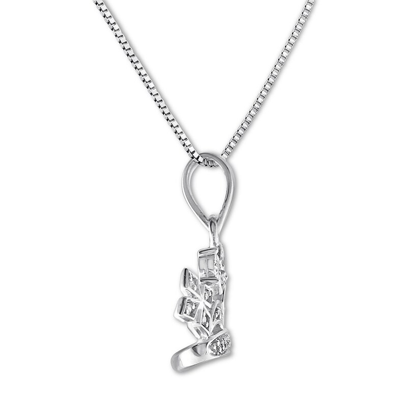 Diamond Tiara Necklace 1/15 ct tw Round Sterling Silver