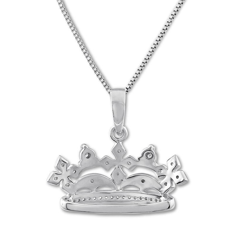 Diamond Tiara Necklace 1/15 ct tw Round Sterling Silver