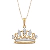 Diamond Tiara Necklace 1/15 ct tw Round-cut 10K Yellow Gold