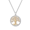 Thumbnail Image 1 of Diamond Tree Necklace 1/15 ct tw Sterling Silver & 10K Yellow Gold