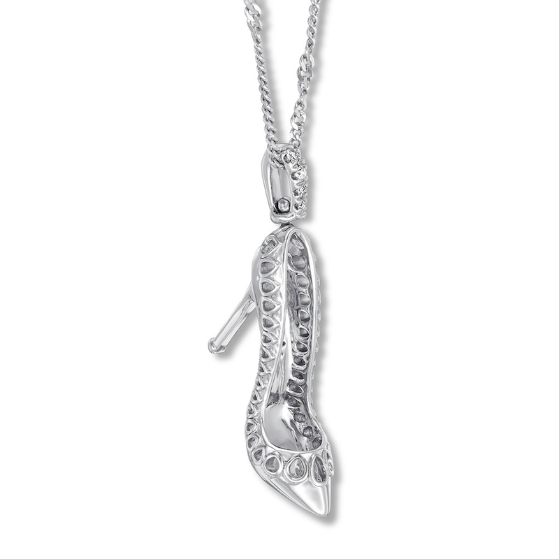 Main Image 3 of Emmy London Shoe Necklace Sterling Silver 20" Adjustable