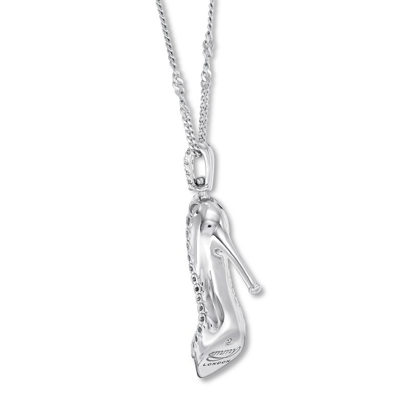 Main Image 4 of Emmy London Shoe Necklace Sterling Silver 20" Adjustable