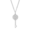 Emmy London Diamond Key Necklace 1/5 ct tw Sterling Silver 20"