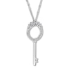 Emmy London Diamond Key Necklace 1/10 ct tw Sterling Silver 20"
