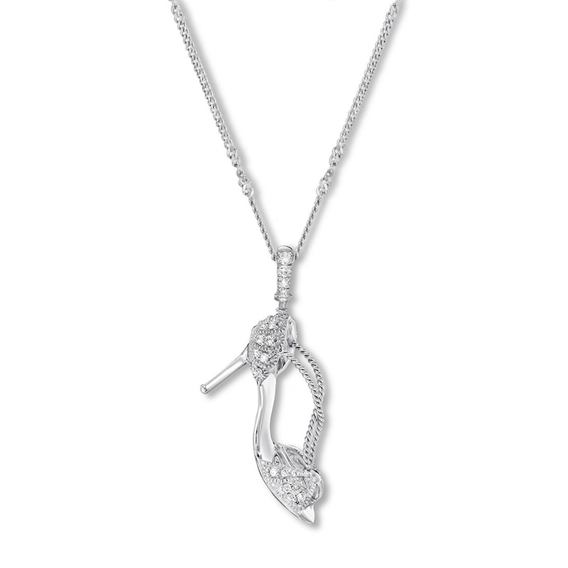 Main Image 2 of Emmy London Diamond Shoe Necklace 1/5 ct tw Sterling Silver