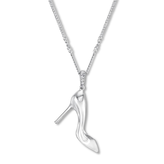 Emmy London Shoe Necklace Sterling Silver 20" Adjustable