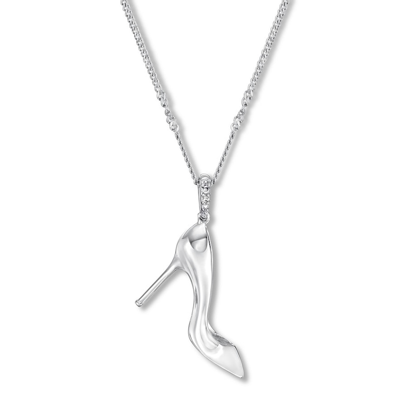 Emmy London Shoe Necklace Sterling Silver 20