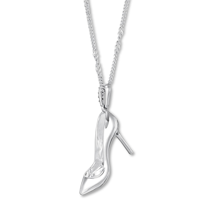 Emmy London Shoe Necklace Sterling Silver 20" Adjustable