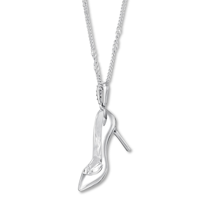 Main Image 4 of Emmy London Shoe Necklace Sterling Silver 20&quot; Adjustable