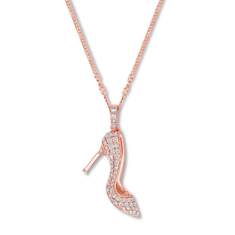 Main Image 1 of Emmy London Diamond Shoe Necklace 3/4 ct tw 14K Rose Gold