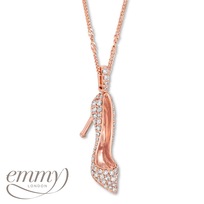 Main Image 3 of Emmy London Diamond Shoe Necklace 3/4 ct tw 14K Rose Gold