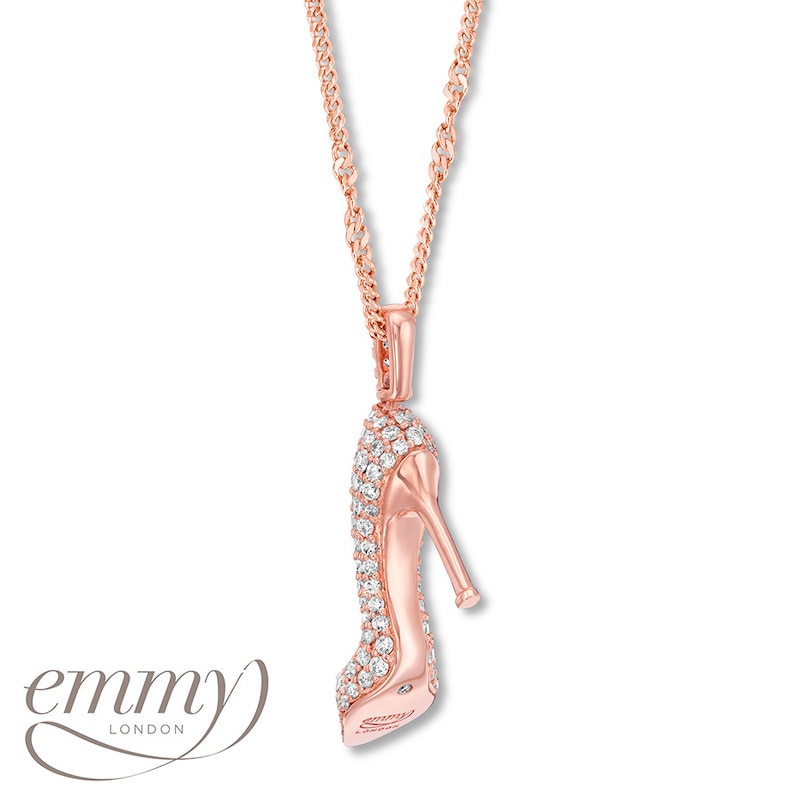 Main Image 4 of Emmy London Diamond Shoe Necklace 3/4 ct tw 14K Rose Gold