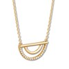 Thumbnail Image 2 of Diamond Geometric Necklace 1/10 ct tw Round-cut 10K Yellow Gold 18"