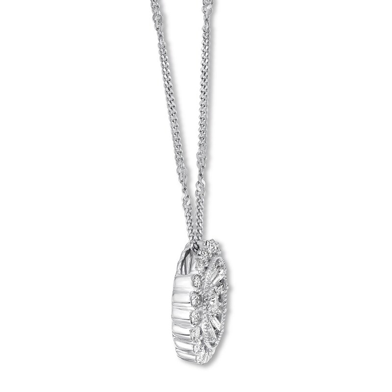 Emmy London Diamond Necklace 1 ct tw 14K White Gold 20"