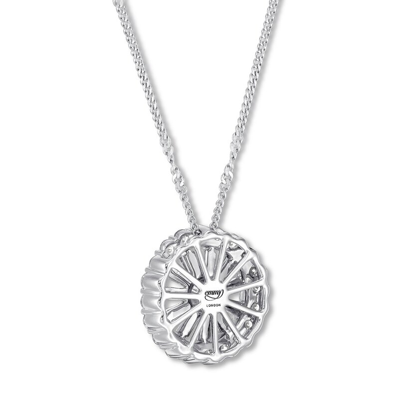 Emmy London Diamond Necklace 1 ct tw 14K White Gold 20"