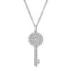 Emmy London Diamond Key Necklace 3/4 ct tw 14K White Gold 20"