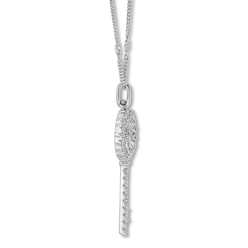 Emmy London Diamond Key Necklace 3/4 ct tw 14K White Gold 20"