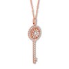Emmy London Diamond Key Necklace 1 ct tw 14K Rose Gold 20"