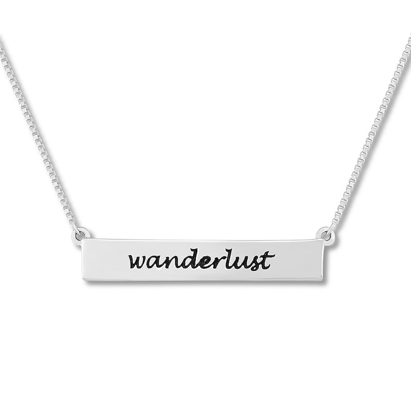 Diamond Bar "Wanderlust" Necklace Sterling Silver