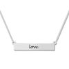 Thumbnail Image 1 of Diamond Bar "Love" Necklace 1/20 Carat tw Sterling Silver