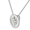 Thumbnail Image 1 of Compass Necklace Diamond Accent Sterling Silver & 10K Yellow Gold