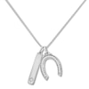 Thumbnail Image 1 of Horseshoe Necklace 1/15 ct tw Diamonds Sterling Silver