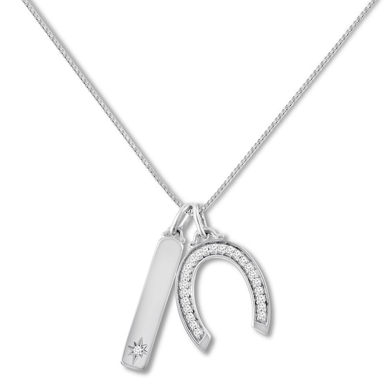 Horseshoe Necklace 1/15 ct tw Diamonds Sterling Silver | Kay