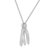 Thumbnail Image 2 of Horseshoe Necklace 1/15 ct tw Diamonds Sterling Silver