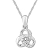 Diamond Knot Necklace Sterling Silver 18"