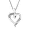 Thumbnail Image 1 of Diamond Heart Necklace Sterling Silver 18&quot;