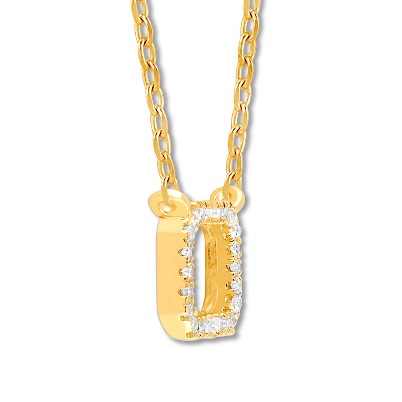 Diamond Geometric Choker Necklace 1/15 ct tw 10K Yellow Gold 12.5"