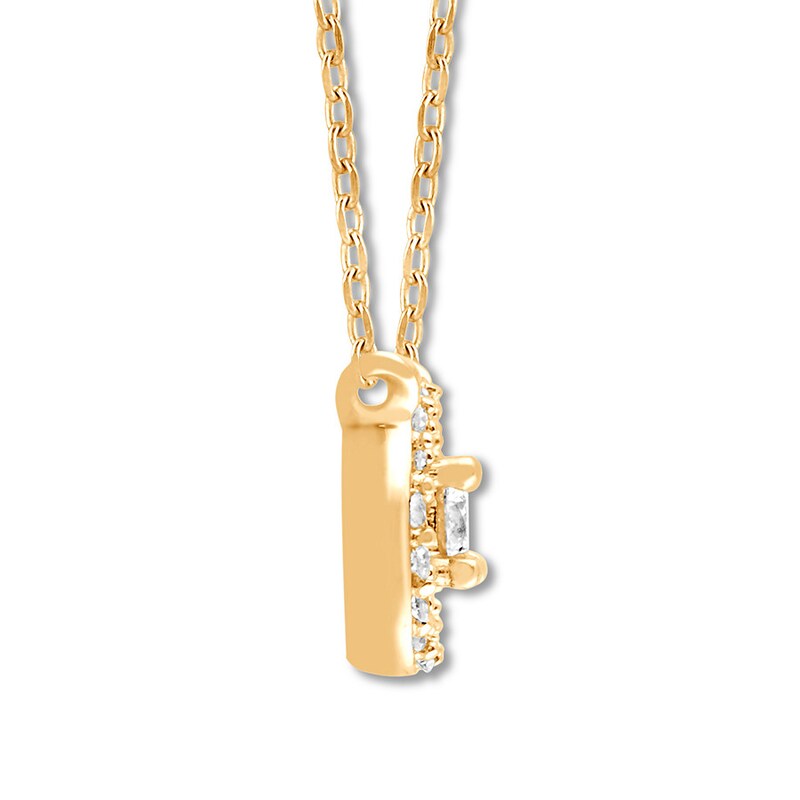 Diamond Choker Necklace 1/15 ct tw 10K Yellow Gold 16.5"