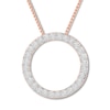 Thumbnail Image 1 of Diamond Circle Necklace 1/5 Carat tw 10K Rose Gold 18&quot;