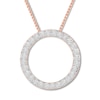 Thumbnail Image 0 of Diamond Circle Necklace 1/5 Carat tw 10K Rose Gold 18"