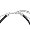 Thumbnail Image 2 of Layered Choker Necklace 1/5 ct tw Diamonds Sterling Silver 12"