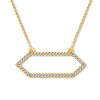 Diamond Geometric Choker Necklace 1/5 ct tw 10K Yellow Gold 18"