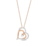 Thumbnail Image 1 of Diamond Heart Necklace 10K Rose Gold 18&quot;