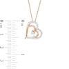 Thumbnail Image 1 of Diamond Heart Necklace 10K Rose Gold 18"