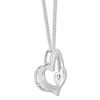 Thumbnail Image 2 of Diamond Heart Necklace 1/20 ct tw Round-cut Sterling Silver 18.5"