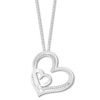 Diamond Heart Necklace 1/20 ct tw Round-cut Sterling Silver 18.5"