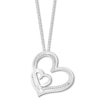Thumbnail Image 3 of Diamond Heart Necklace 1/20 ct tw Round-cut Sterling Silver 18.5"