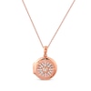 Diamond Locket Necklace 1/5 ct tw Round-cut 10K Rose Gold