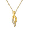 Diamond Swirl Necklace 10K Yellow Gold 19"
