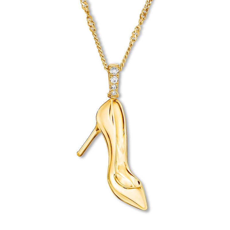 Emmy London Diamond Shoe Necklace 10K Yellow Gold | Kay